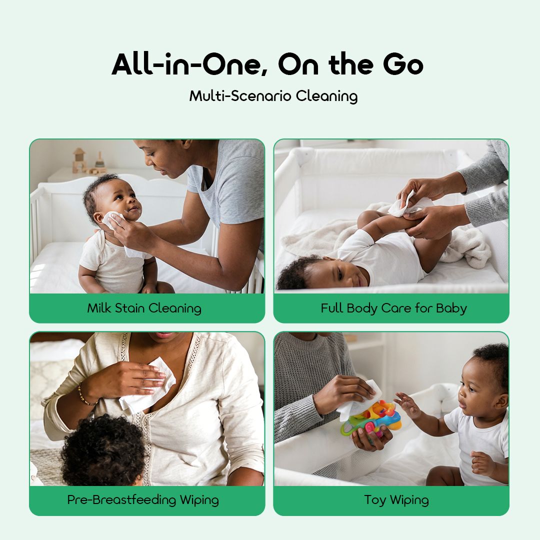 Lingettes pour bébé en bambou oraimo Snuggy OHPW-002-06 - Nettoyage multi-scénarios, tout-en-un