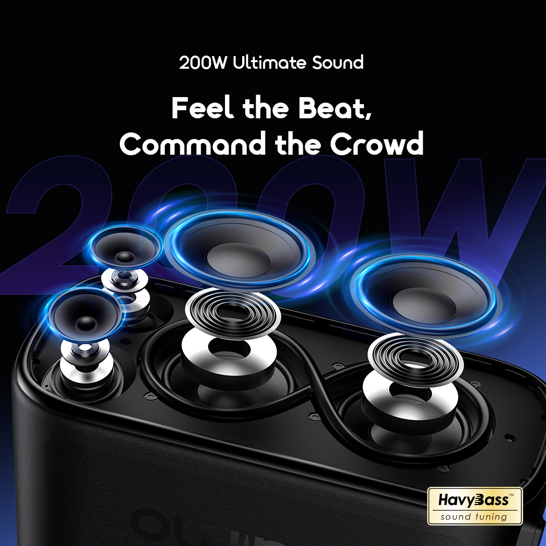 oraimo Wireless Party Speaker SpaceBox Max OBS-982 3 200W Ultimate Sound