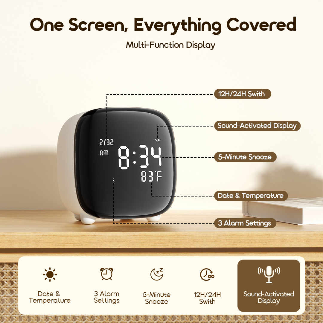 oraimo Alarm Clock ClockPoint Plus OSH-002A  Date & Temperature-2