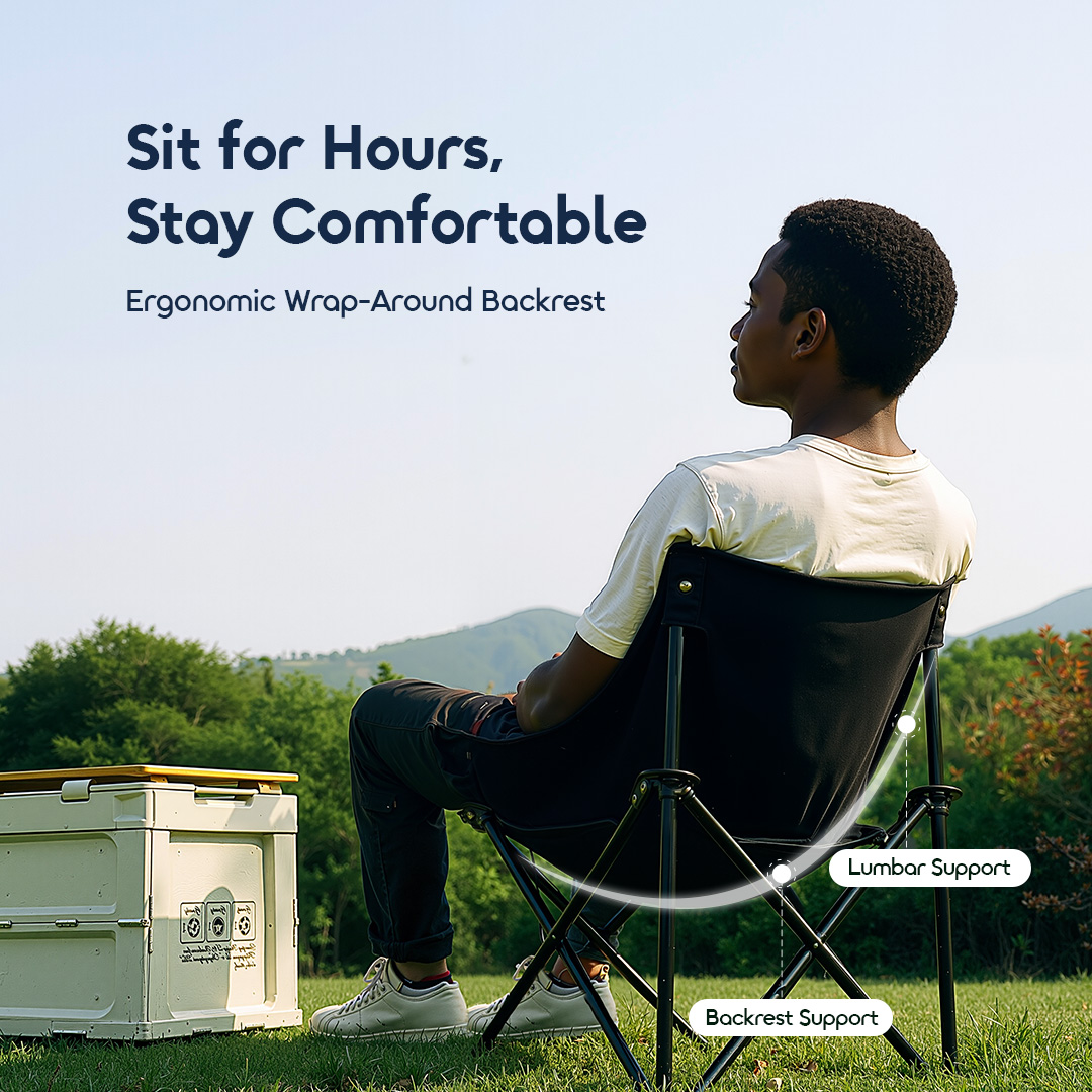 oraimo camping chair CampCradle OOS-002  Sit for Hours, Stay Comfortable-2