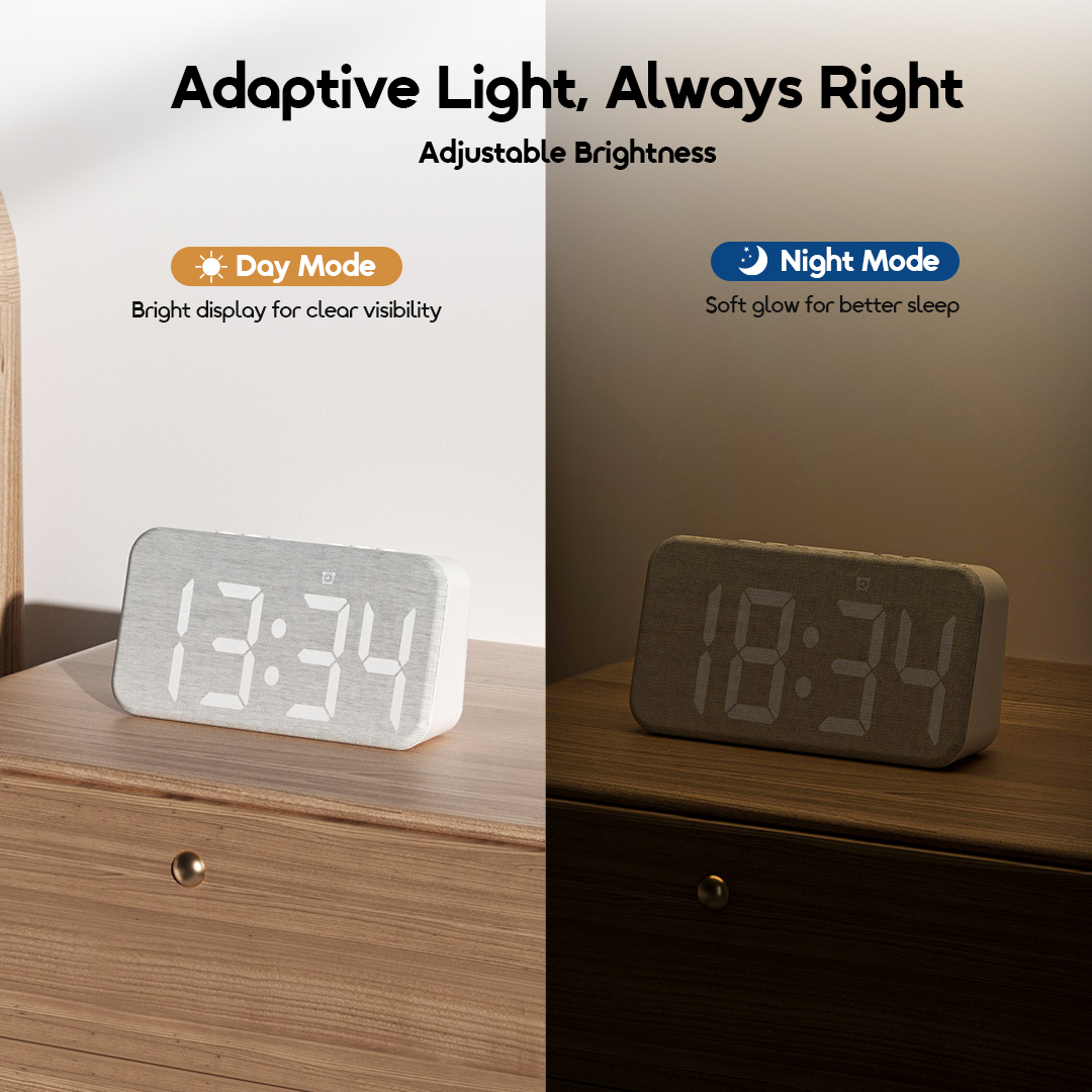 oraimo Alarm Clock ClockPoint Air OSH-003A  Dual Power Options-3