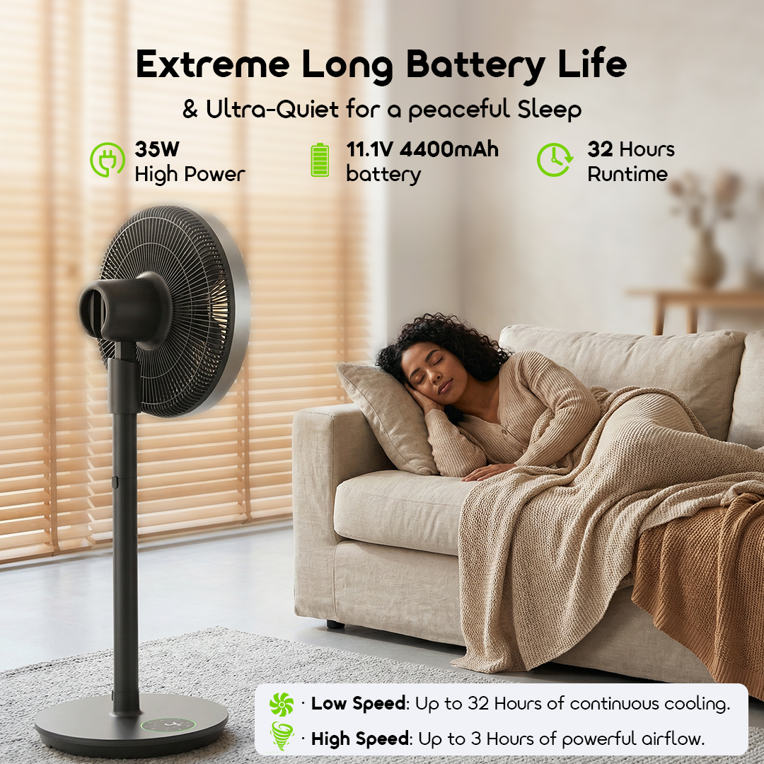 oraimo Pedestal Fan AirCruze OPF-503A 02 Extreme Long Battery Life