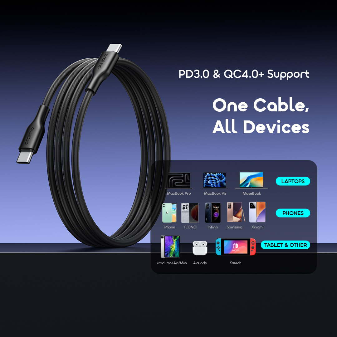 oraimo Data Cable RobustLine OCD-1145CC 07 One Cable, All Devices oraimo Data Cable RobustLine OCD-1145CC 07 One Cable, All Devices