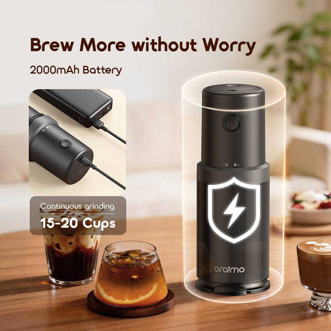 oraimo Portable Coffee Grinder BeanGrind OCB-221A 05 2000mAh Battery