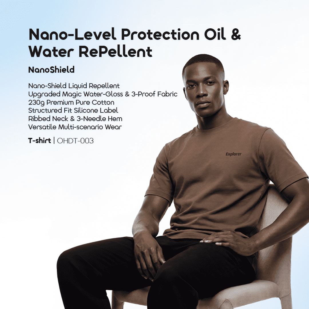 oraimo T-shirt NanoShield OHDT-003 01 Nano-Level Protection Oil & Water RePellent