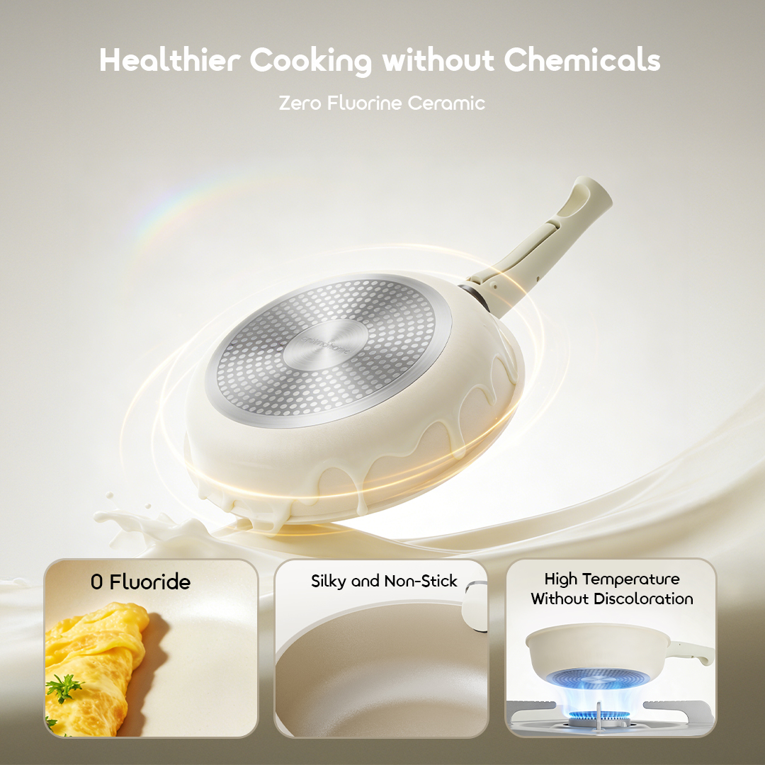 oraimo Ceramic Cookware Set PureHarvest Set OHKC-003 05 Healthier Cooking without Chemicals