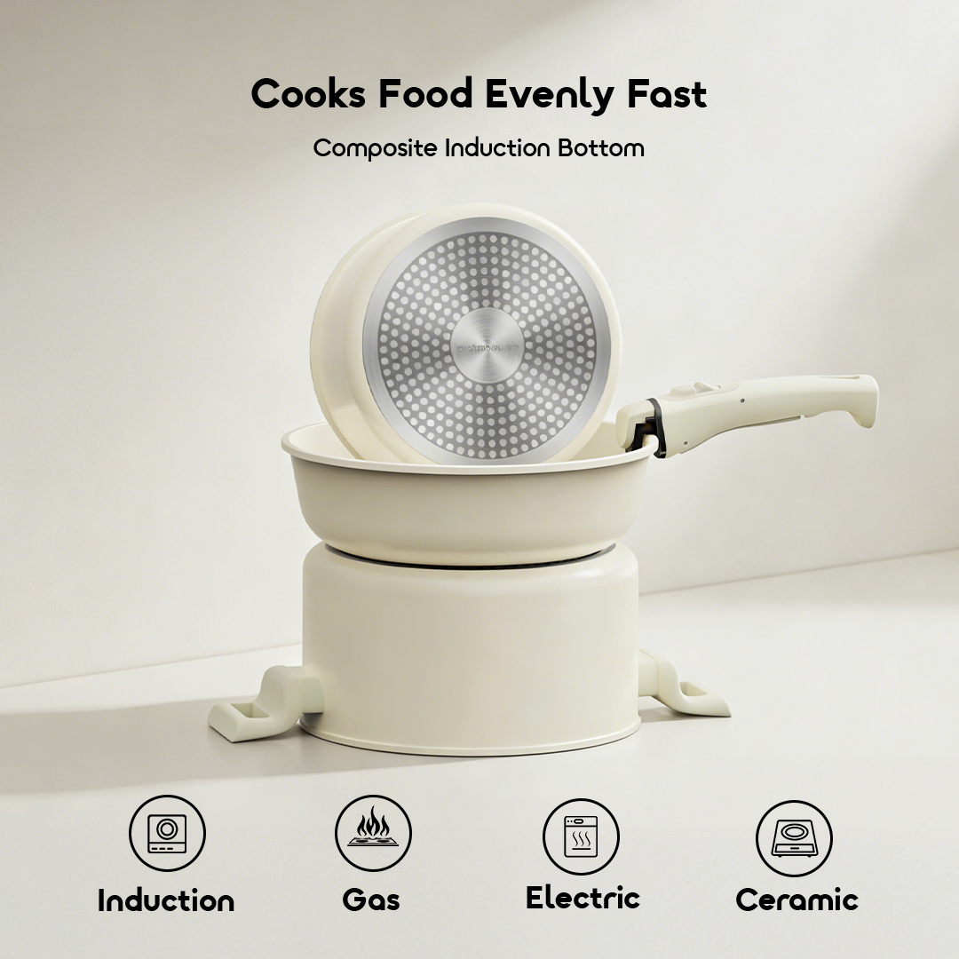 oraimo Ceramic Cookware Set PureHarvest Set OHKC-003 06 Cooks Food Evenly Fast