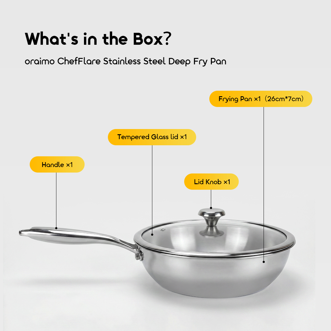 oraimo Stainless Steel Deep Fry Pan ChefFlare OHKS-004 09 What's in the Box?
