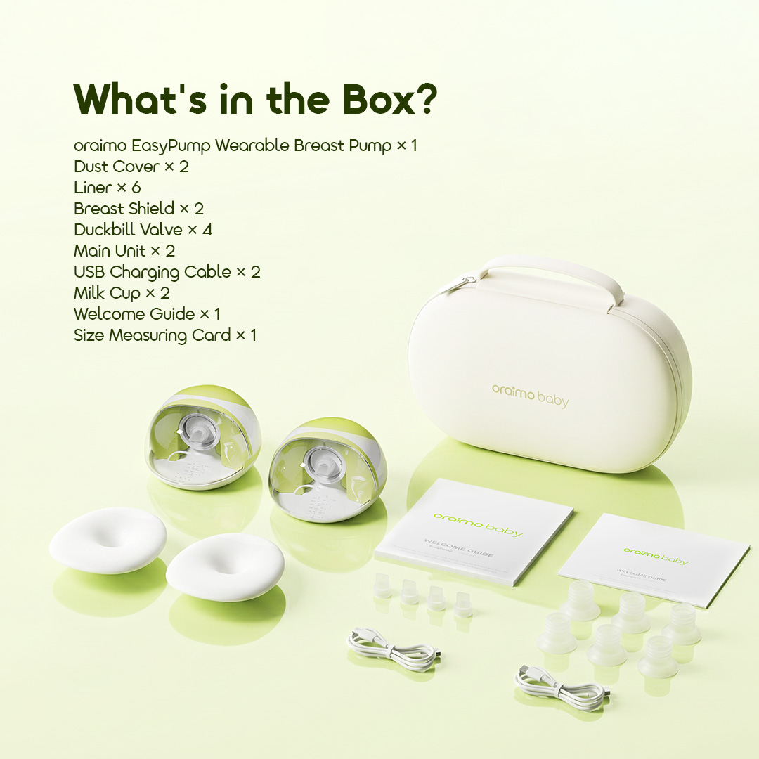 oraimo Wearable Breast Pump EasyPump OBR-841A 12 What's in the Box?