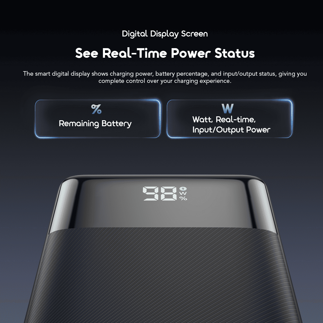 oraimo Power Bank PowerNova Q31 OPB-7300Q 05 Digital Display Screen