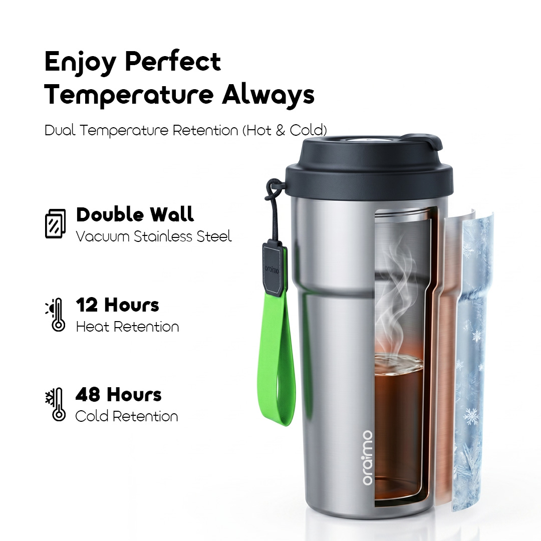 oraimo Insulated Water Bottle QuickSip 620 OHDW-001 03 Enjoy Perfect Temperature Always