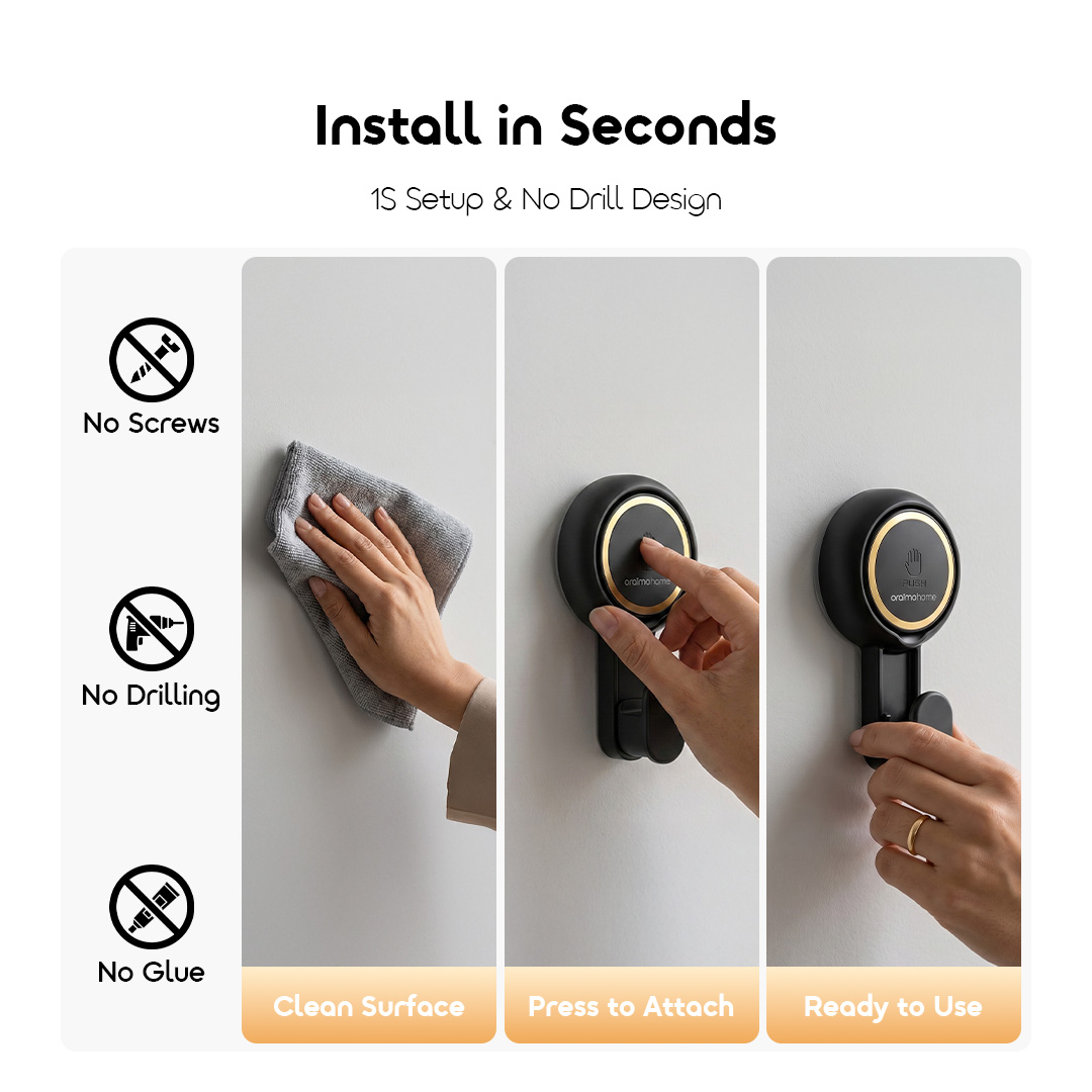 oraimo Vacuum Suction Cup Hooks SnapMount OHEH-002 02 Install in Seconds oraimo Vacuum Suction Cup Hooks SnapMount OHEH-002 02 Install in Seconds