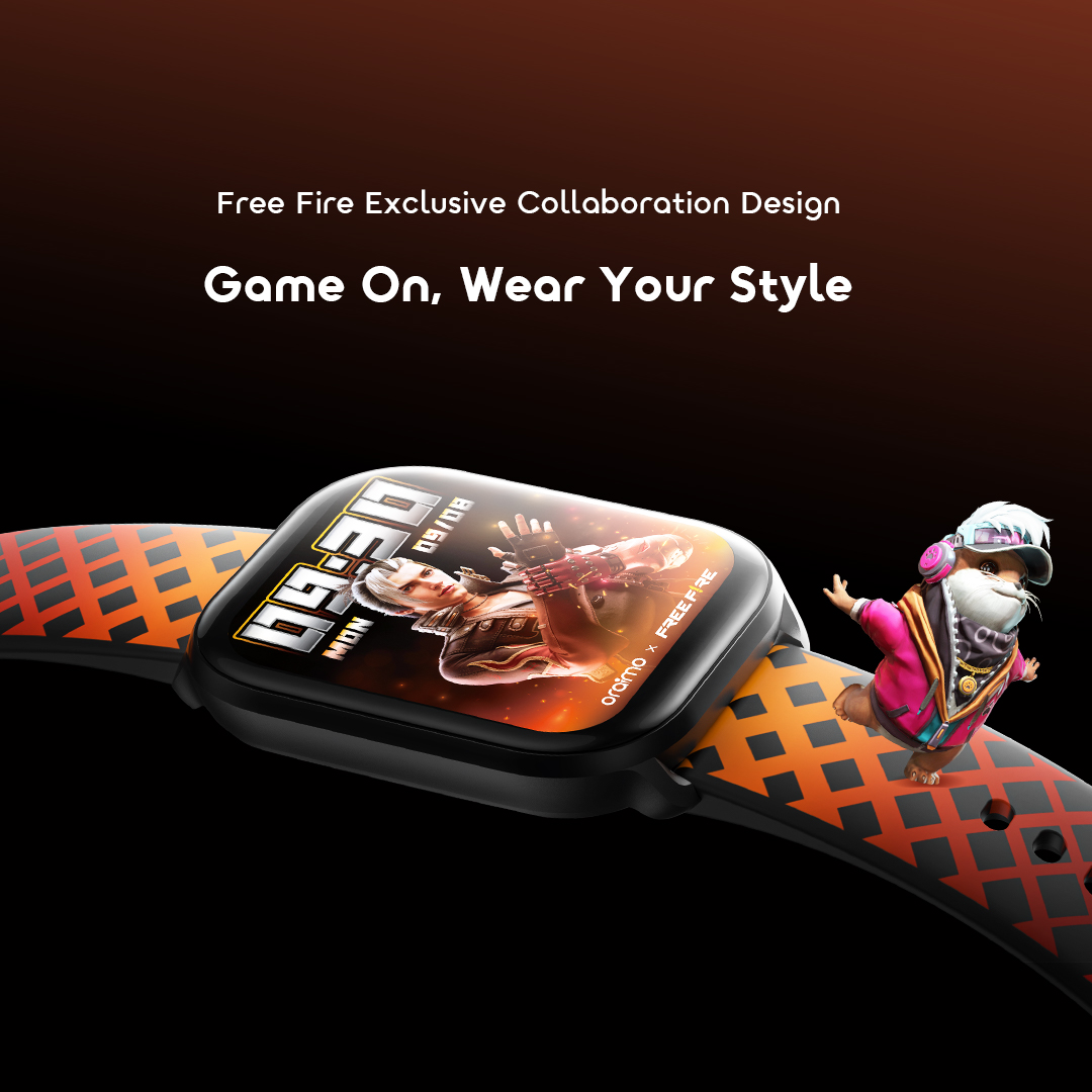 oraimo Smart Watch Watch 6 HAYATO OSW-809 06 Free Fire Collaboration Design