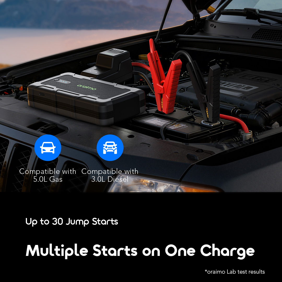 oraimo Car Jump Starter PowerSpark OJS-7100 04 Up to 30 Jump Starts