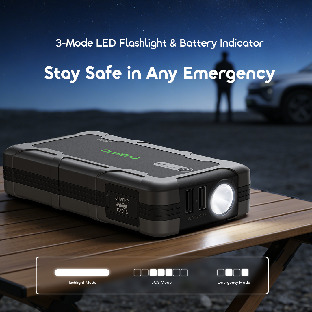 oraimo Car Jump Starter PowerSpark OJS-7100 05 3-Mode LED Flashlight