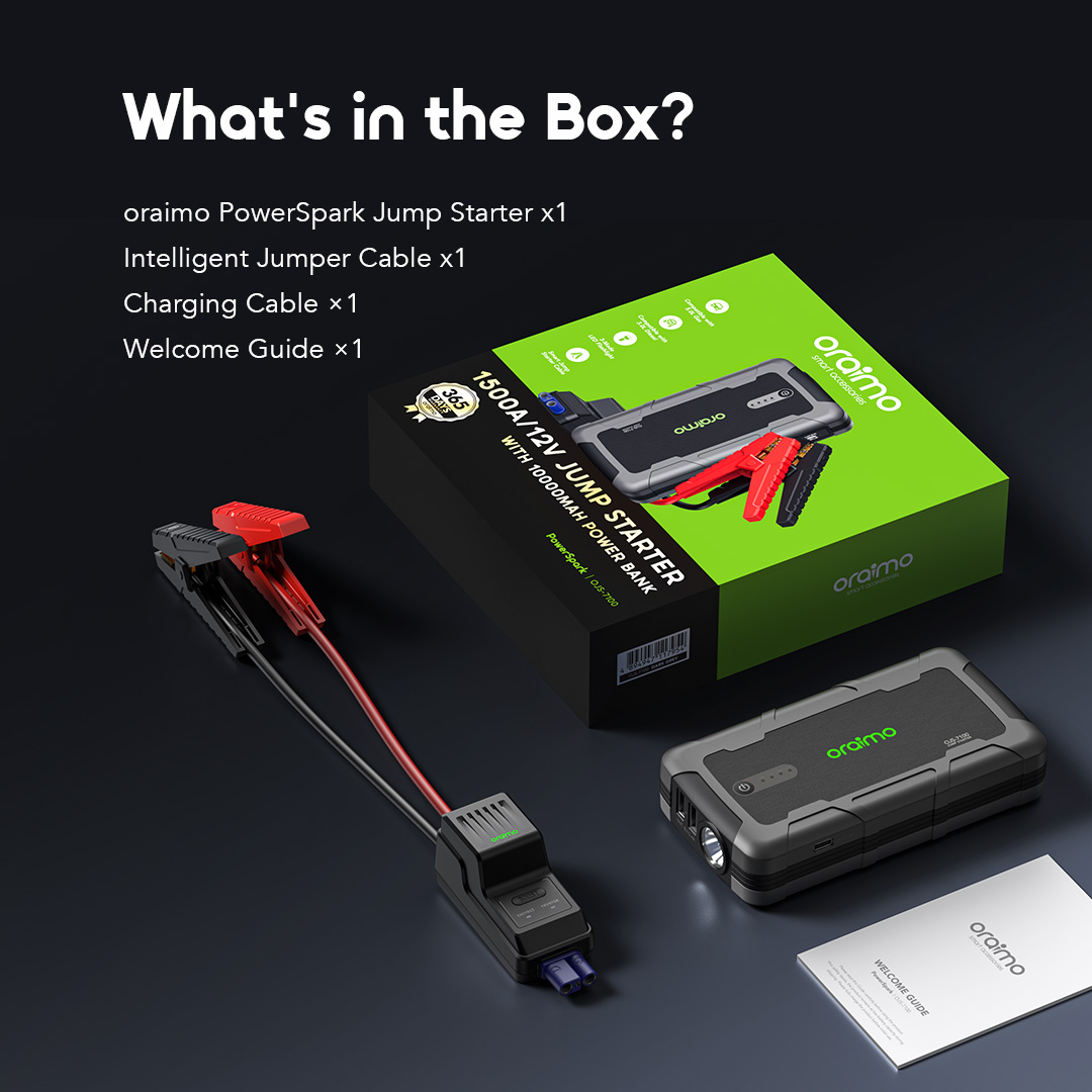 oraimo Car Jump Starter PowerSpark OJS-7100 08 What's in the Box?