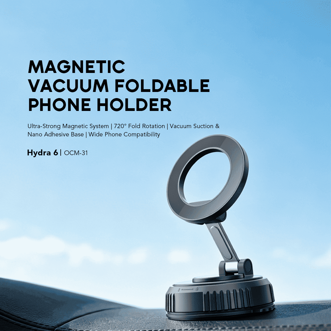 oraimo Car Phone Holder Hydra 6 OCM-31 01 Magnetic Vacuum Foldable Phone Holder oraimo Car Phone Holder Hydra 6 OCM-31 01 Magnetic Vacuum Foldable Phone Holder