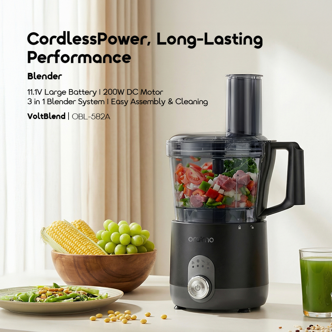 oraimo Blender VoltBlend OBL-582A 01 Cordless Power, Long-Lasting Performance