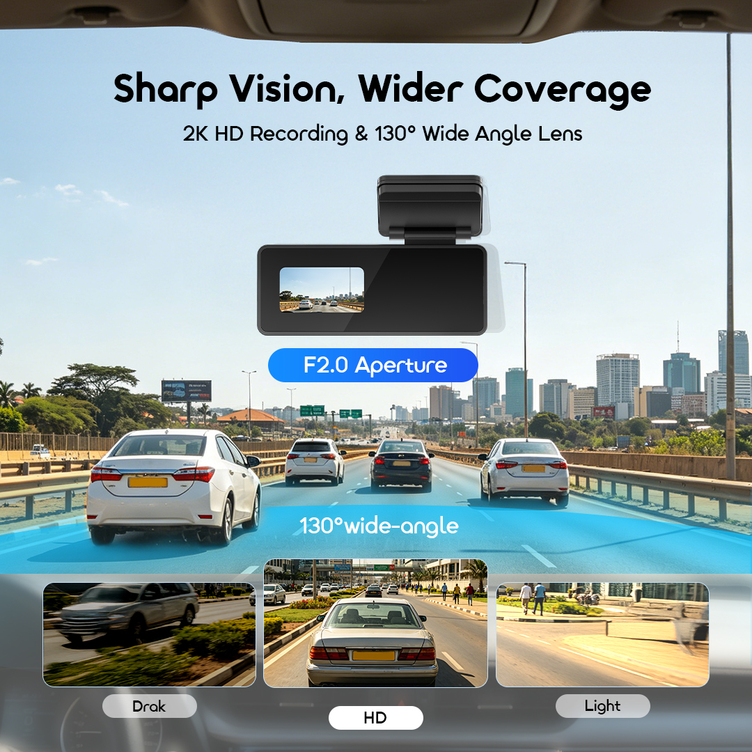 oraimo Car Corder VisionRide Lite OSH-013A 02 2K HD Recording & 130° Wide Angle Lens