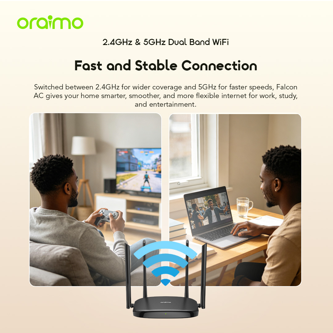 oraimo wifi router falcon ac OF-WR205N 03 fast and stable connection