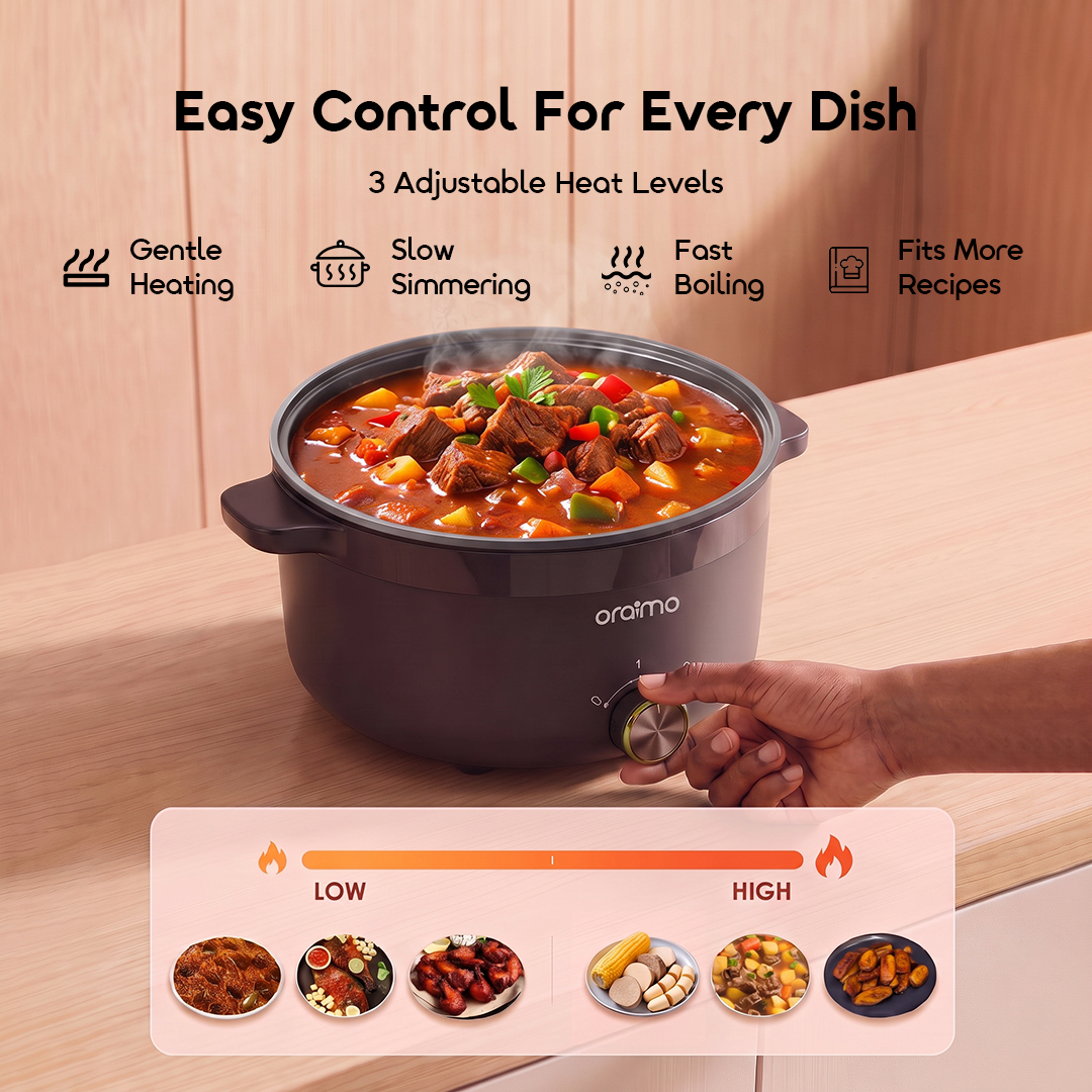 oraimo multipot multi functional electric hotpot africa OEH 261A 07 easy control every dish