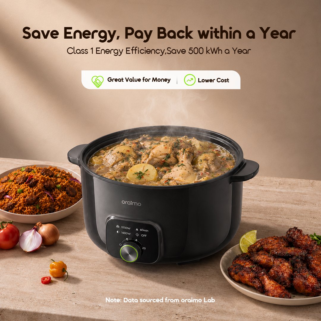 oraimo MultiPot S1 Lite 6L Energy Efficiency Electric Cooking Pot with Steamer