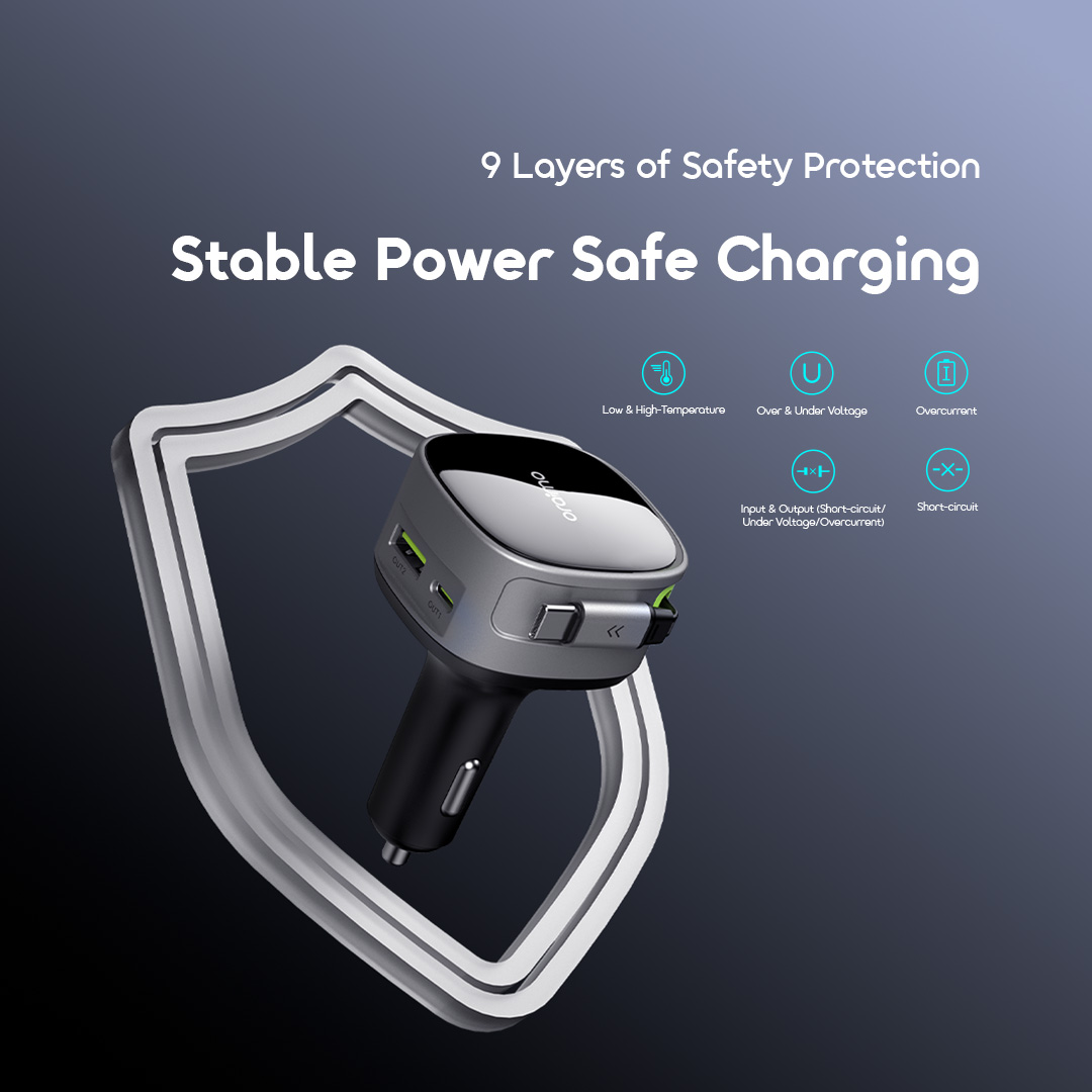 oraimo PowerDrive 60W Fast Charge Car Charger