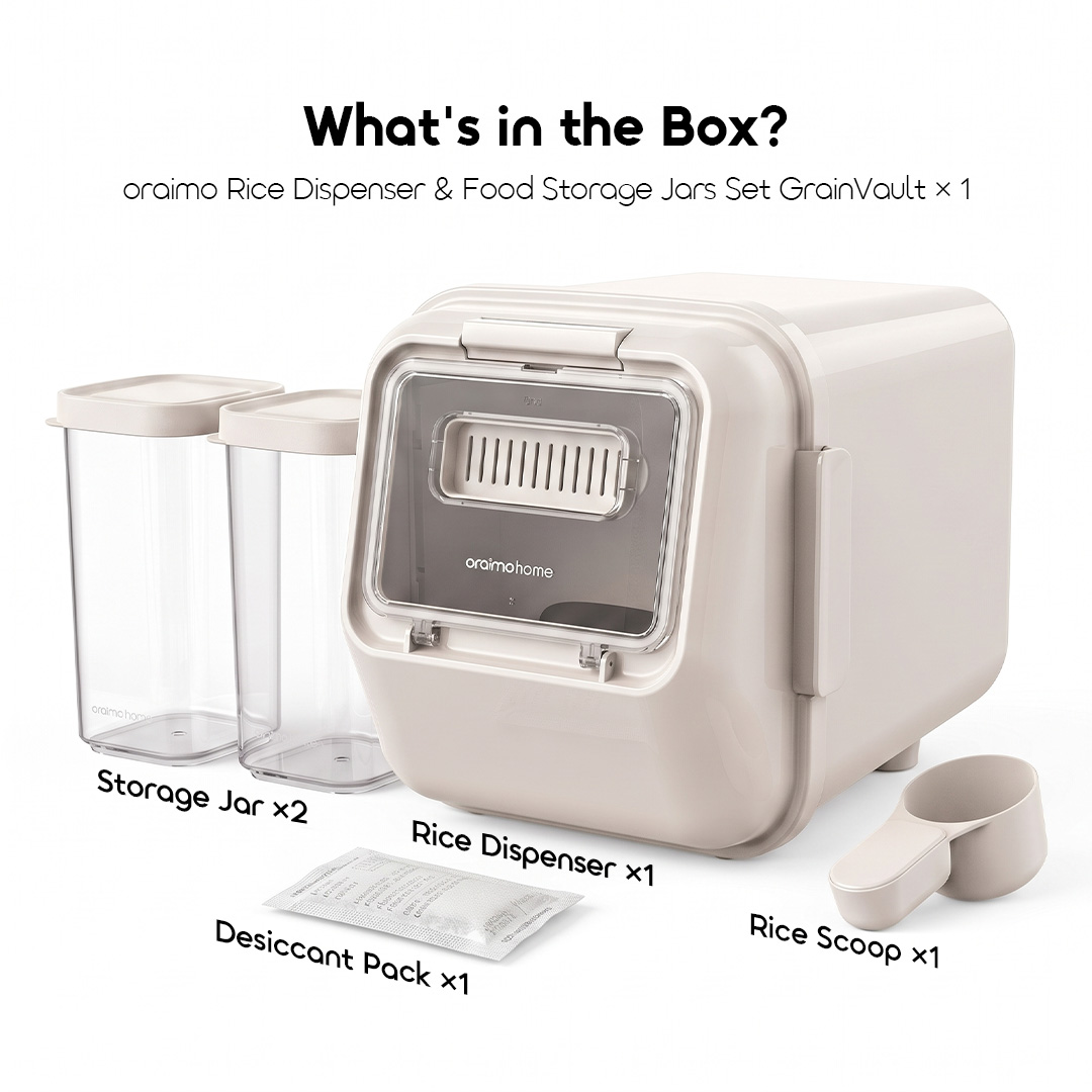 oraimo GrainVault Rice Dispenser & Food Storage Set