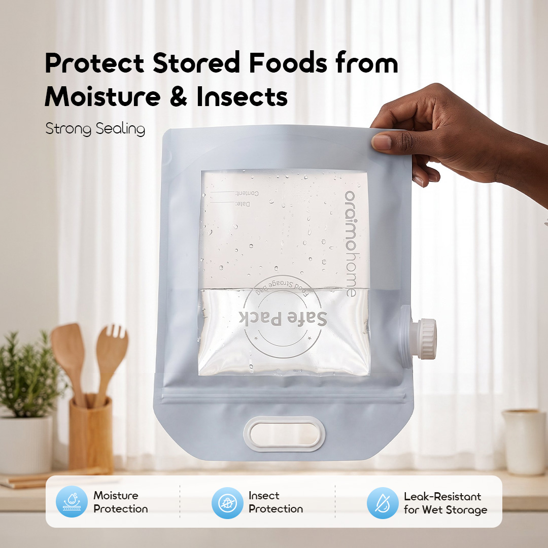 oraimo SafePack 3L Strong Sealing Food Storage Bag Set (10 Bags)