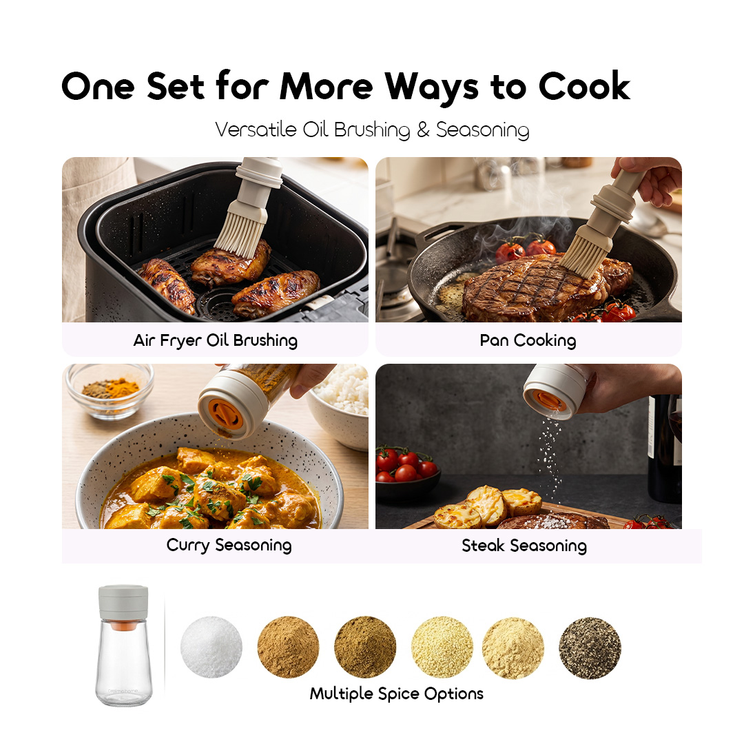 oraimo SpiceKit Smooth Versatile Seasoning & Oil Bottle Set (3pcs)