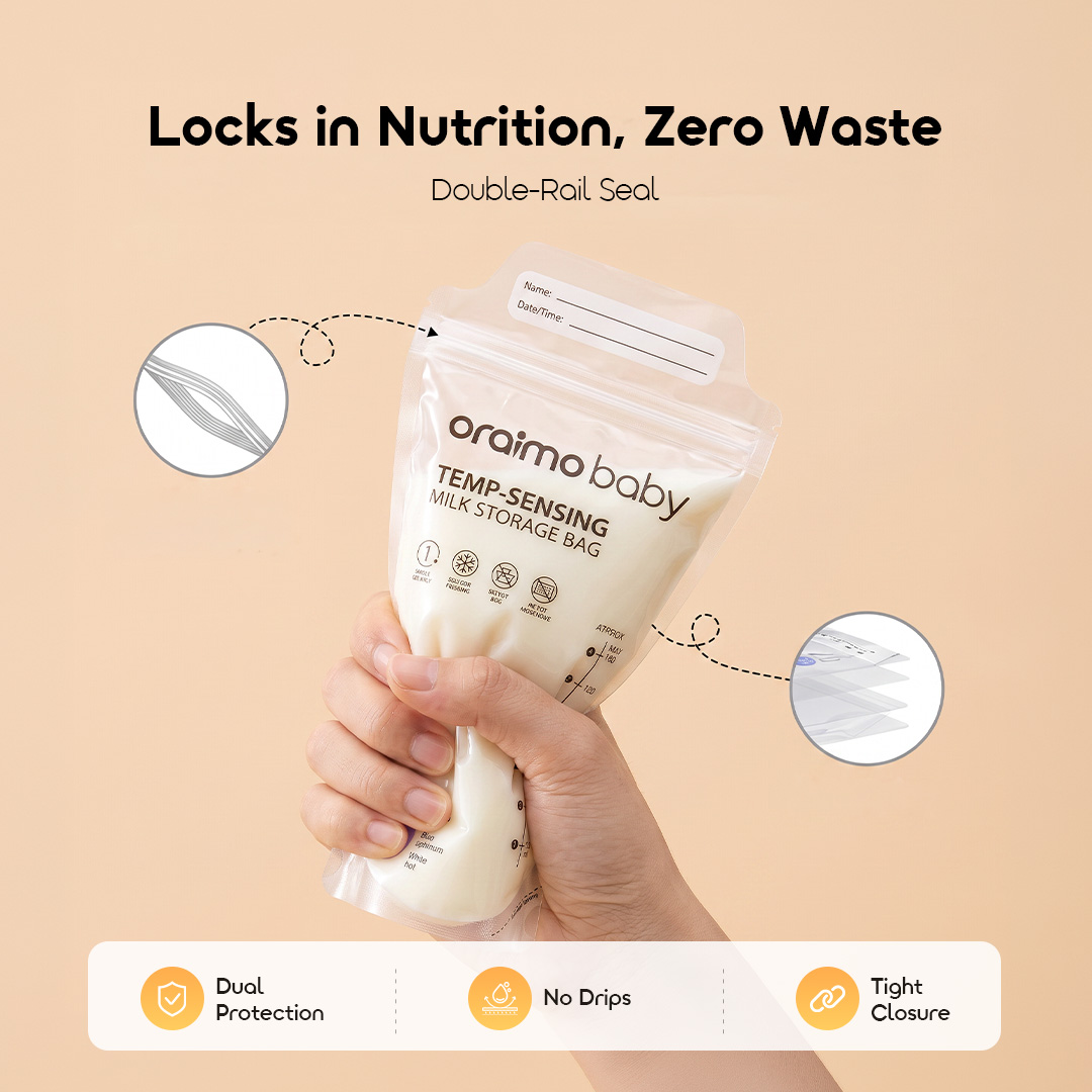 oraimo MilkSense Smart Safe Temp-Sensing Milk Storage Bags(30pcs)