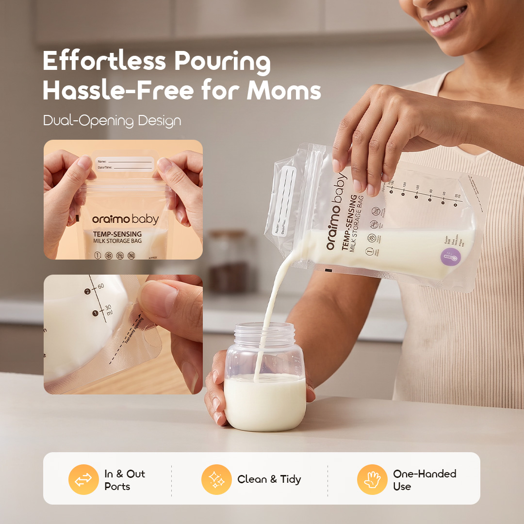 oraimo MilkSense Smart Safe Temp-Sensing Milk Storage Bags(30pcs)