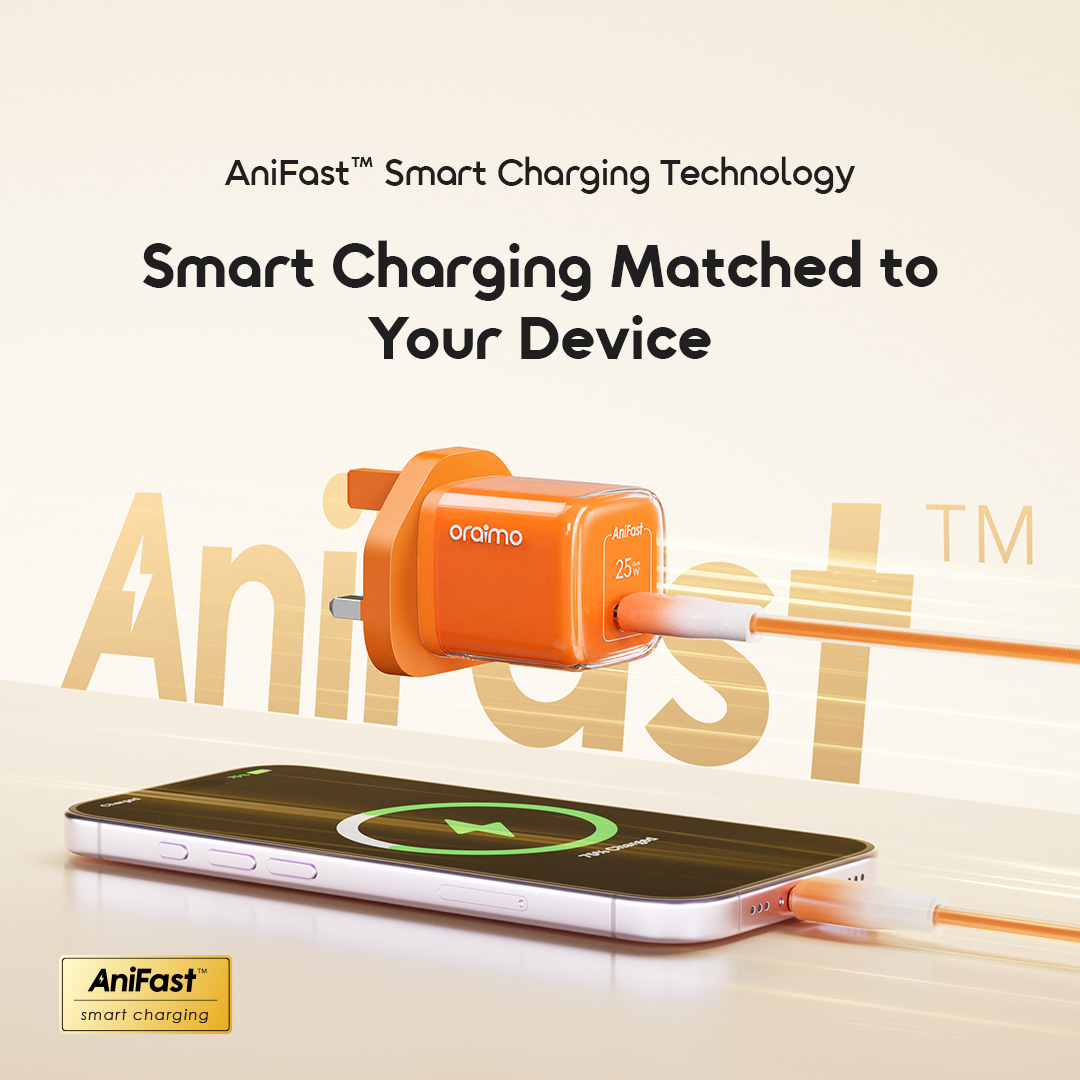 oraimo PowerGaN 252 25W Mini Compact Fast Charger Kit