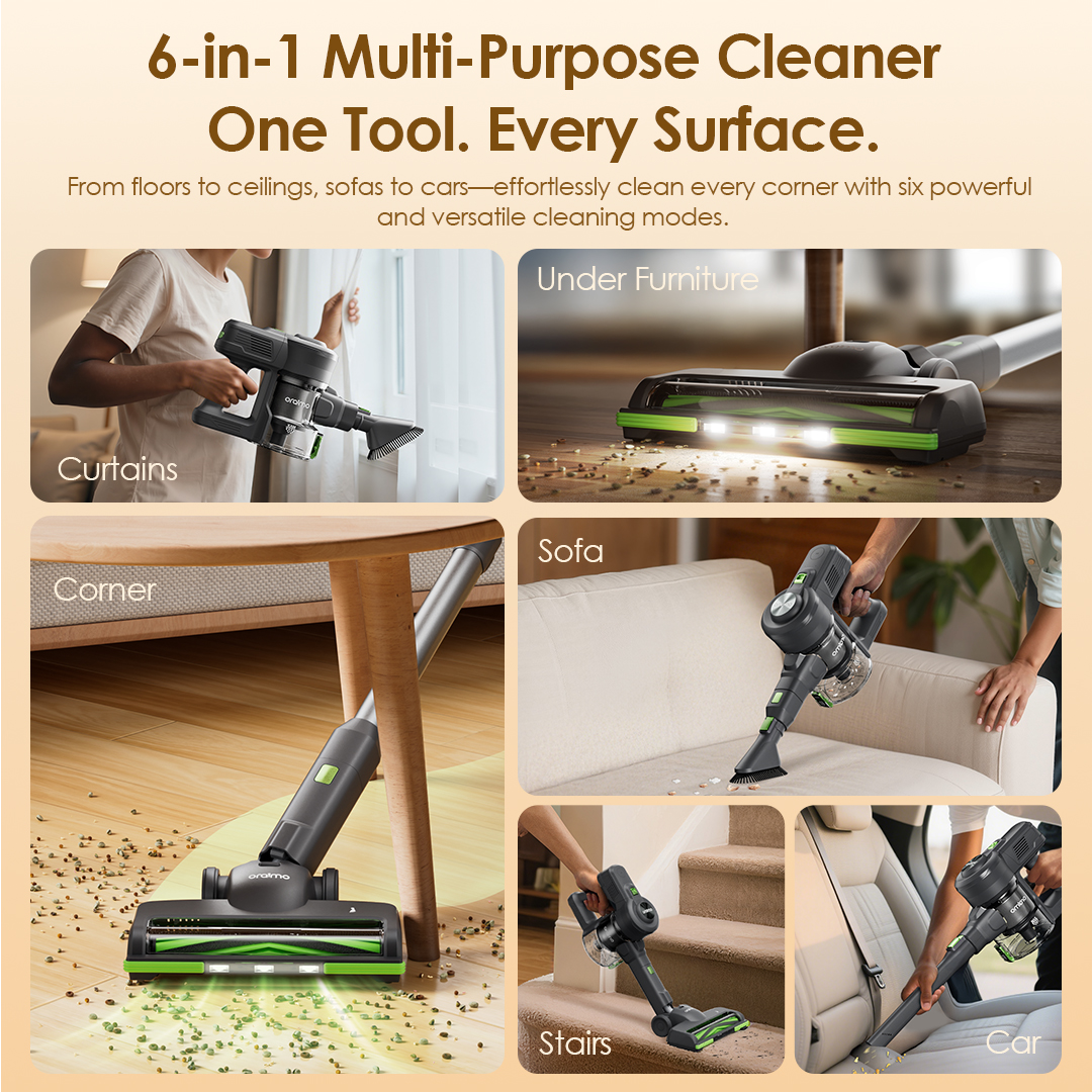 Oraimo Cordless Stick Vacuum CyberVac OSV 102B 6 in 1 Every Surface Oraimo Cordless Stick Vacuum CyberVac OSV 102B 6 in 1 Every Surface