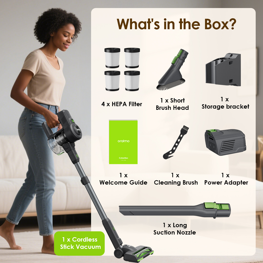 Oraimo Cordless Stick Vacuum CyberVac OSV 102B in Box Oraimo Cordless Stick Vacuum CyberVac OSV 102B in Box