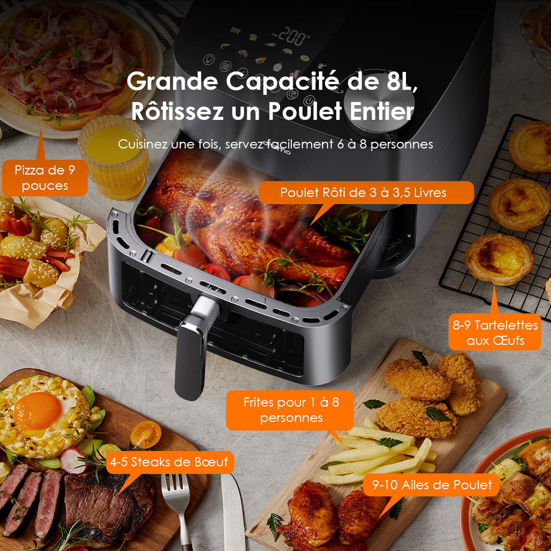 Oraimo Large Capacity Air Fryer NutriFry Max OAF-501A 5 8L Capatial