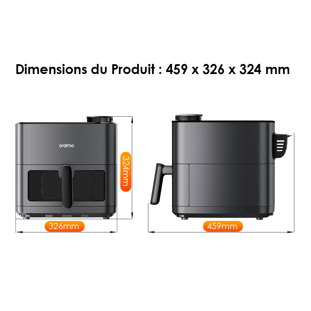 Oraimo Large Capacity Air Fryer NutriFry Max OAF-501A 9 Size