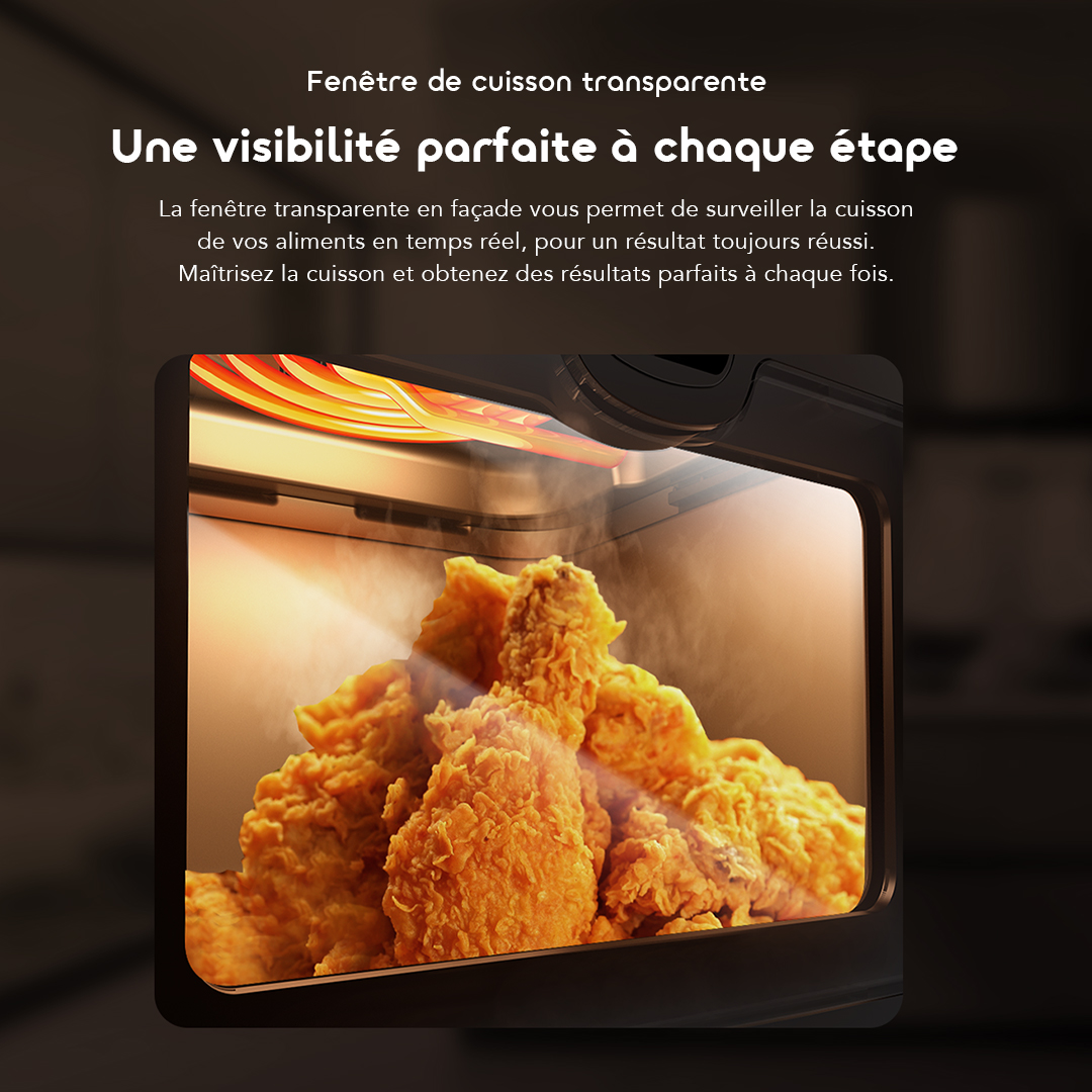 oraimo AirFryer NutriFry Duo OH-AF510N Visible Cooking Window oraimo AirFryer NutriFry Duo OH-AF510N Visible Cooking Window