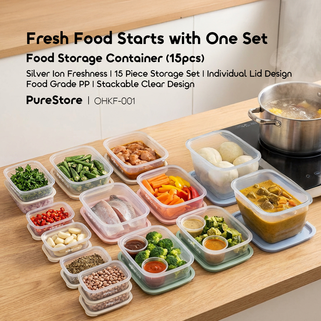 oraimo Food Storage Container (15pcs) PureStore OHKF-001 1 oraimo Food Storage Container (15pcs) PureStore OHKF-001 1