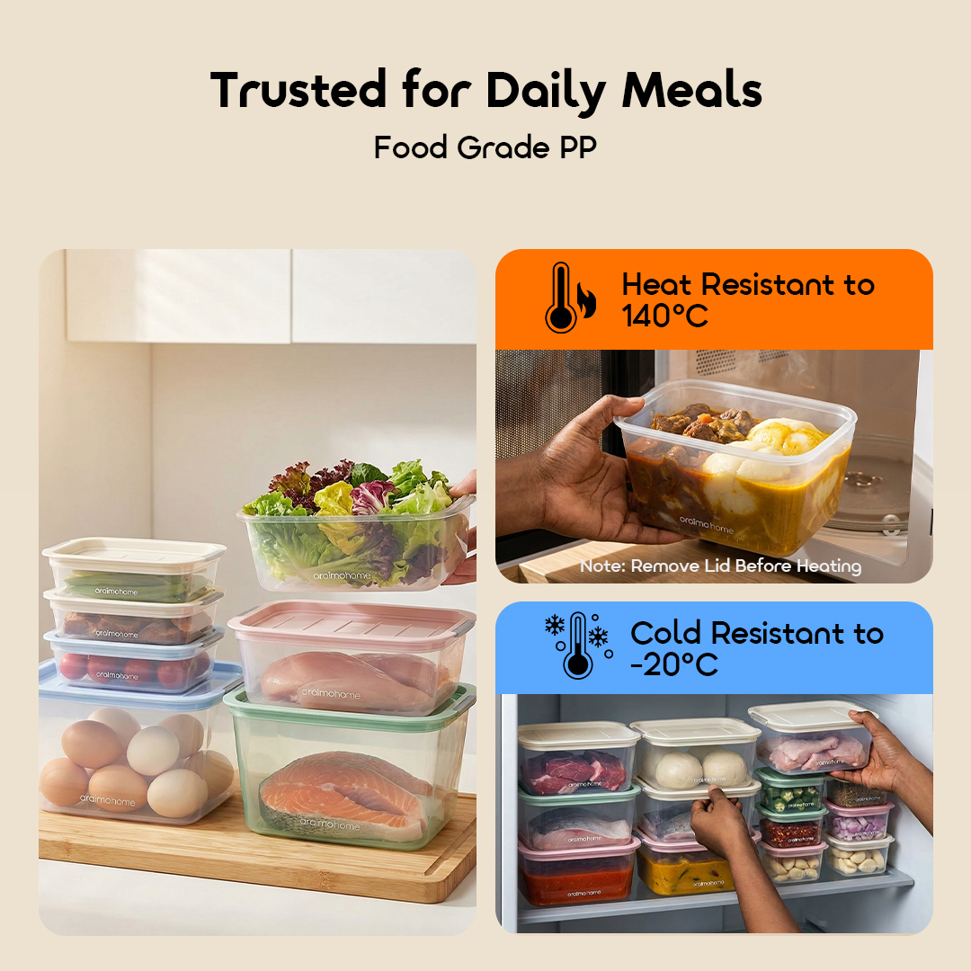 oraimo Food Storage Container (15pcs) PureStore OHKF-001 5 Food Grade PP oraimo Food Storage Container (15pcs) PureStore OHKF-001 5 Food Grade PP