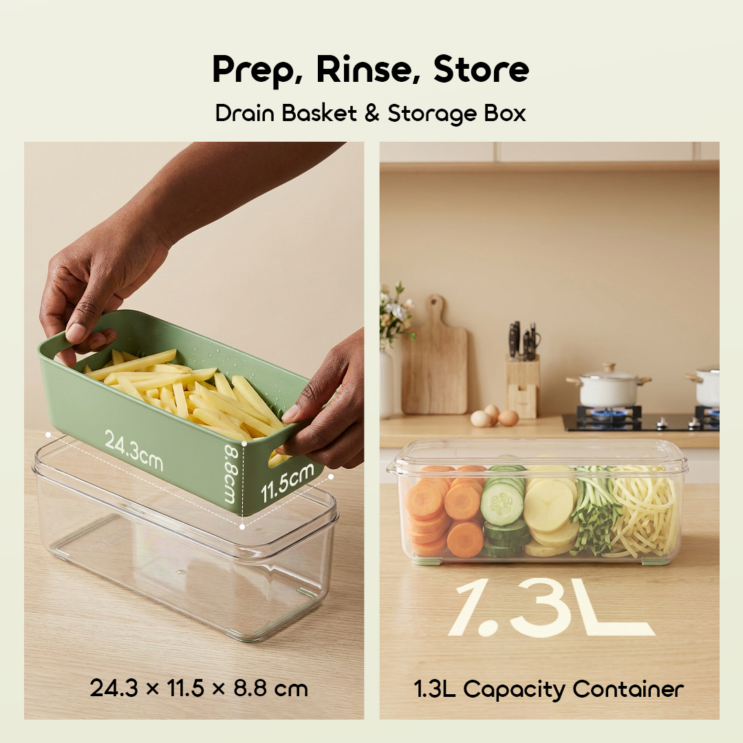 oraimo Pro Food Chopper ChopMaster OHKP-001 5 Drain Basket & Storage Box