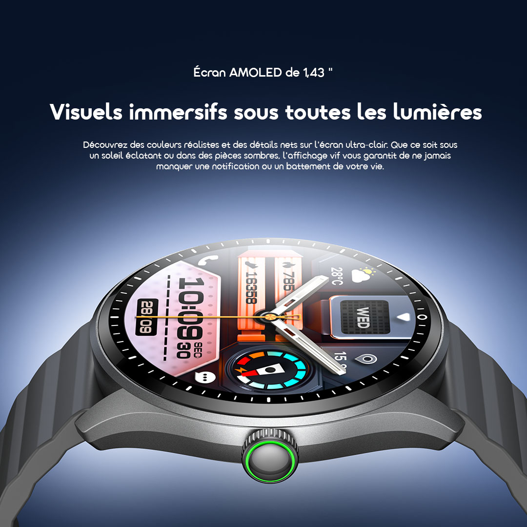 oraimo Montre Connectée Watch Nova 2R Lite OSW-824 3 Écran AMOLED 1,43"