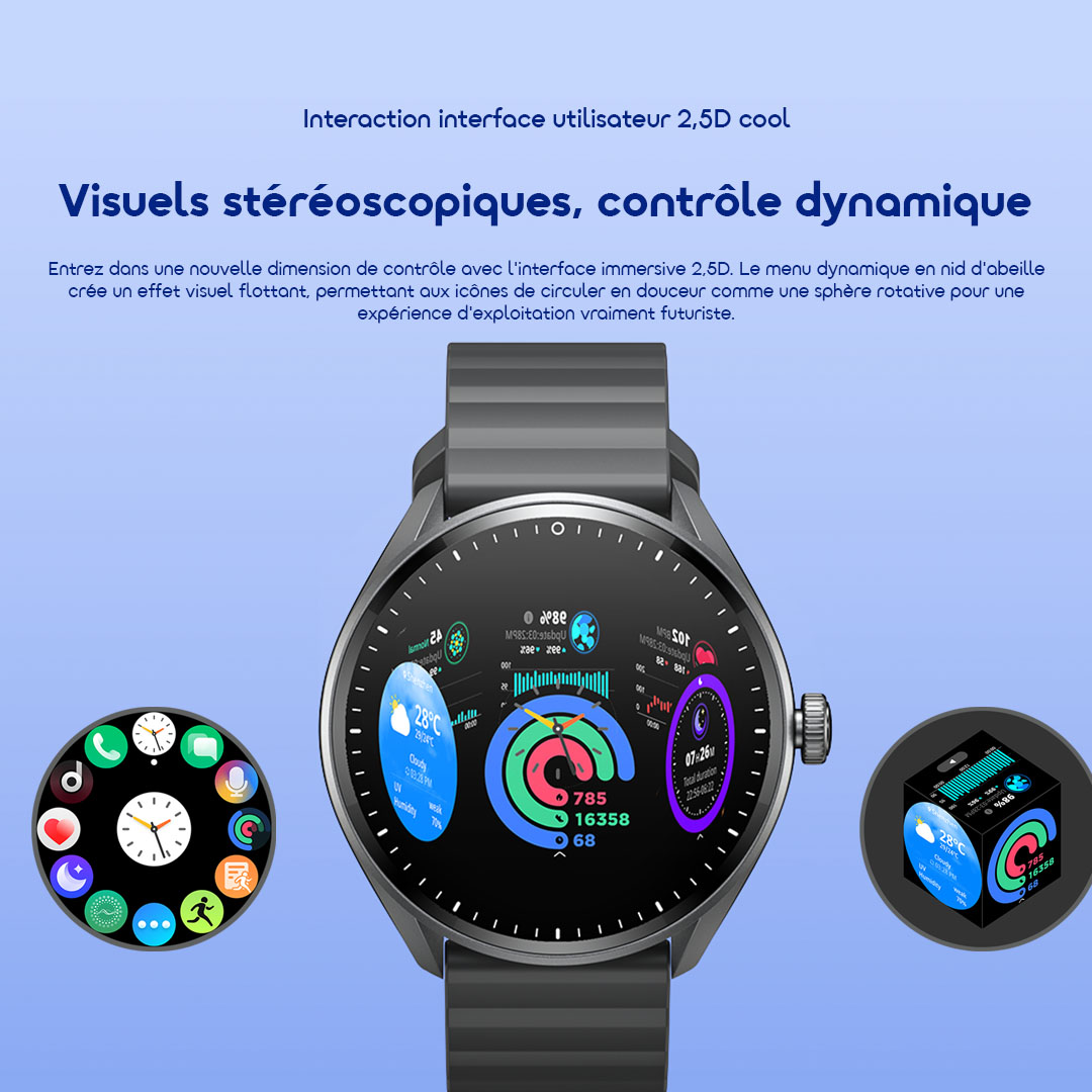 oraimo Montre Connectée Watch Nova 2R Lite OSW-824 9 Interaction UI 2.5D Dynamique