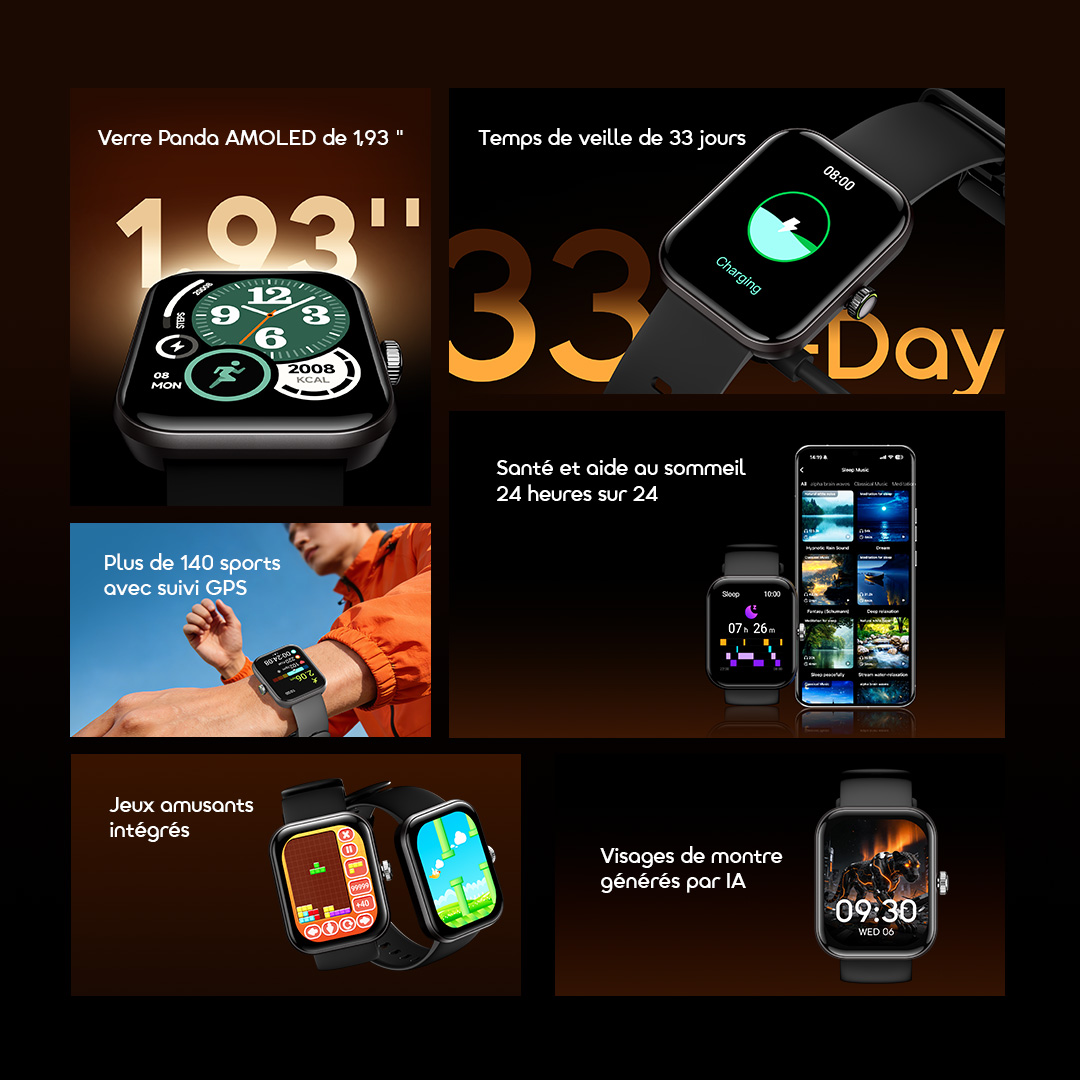 oraimo Montre Connectée Watch Nova 2N OSW-815N 2 Caractéristiques