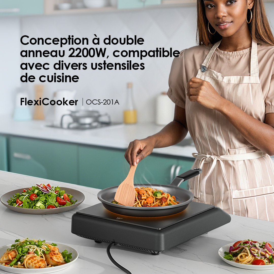 oraimo Flexi Cooker OCS 201A 1 Compatible avec divers ustensiles de cuisine