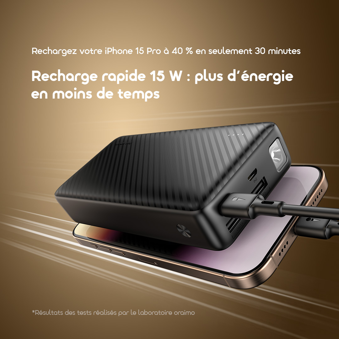 oraimo 20000mAh Power Bank Traveler 15 OPB 1201P 4 Fast Charging FR