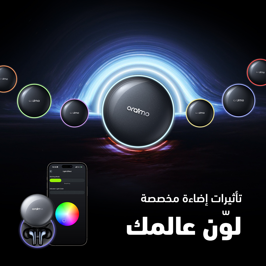 oraimo True Wireless Earbuds SpaceBuds2 OTW 631 9 Lighting Effect ARB