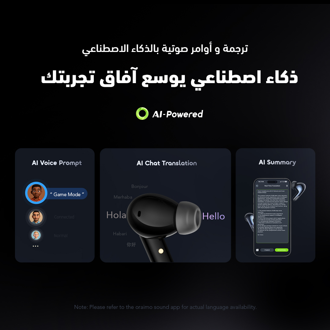 oraimo True Wireless Earbuds SpaceBuds2 OTW 631  AI Translation 