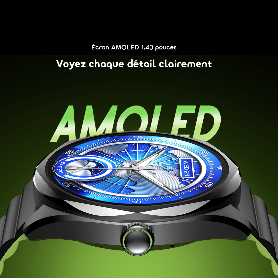 oraimo Smart Watch Watch Nova 2R OSW-834 03 1.43" AMOLED Display