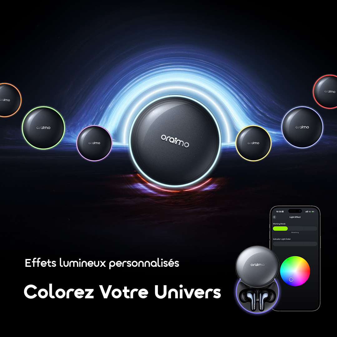 oraimo True Wireless Earbuds SpaceBuds2 OTW 631 10 Lighting Effect FR